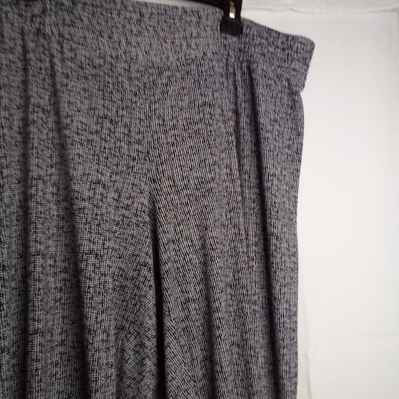 Premise Pants 3X Pull On Elastic Wide Leg Soft Stretch Pattern Black White - Picture 3 of 14